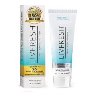 LIVFRESH Toothpaste Gel, Peppermint Non-Foaming